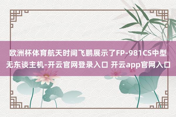 欧洲杯体育航天时间飞鹏展示了FP-981CS中型无东谈主机-开云官网登录入口 开云app官网入口