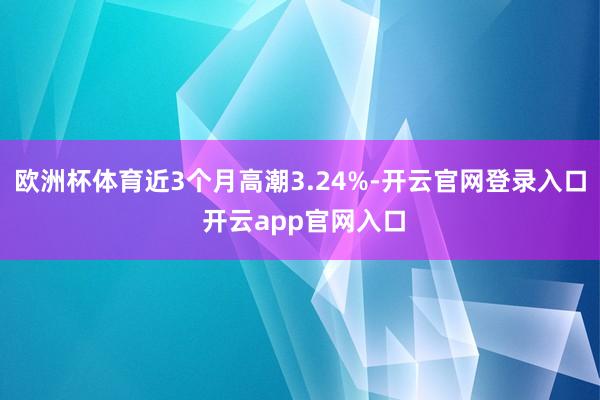 欧洲杯体育近3个月高潮3.24%-开云官网登录入口 开云app官网入口